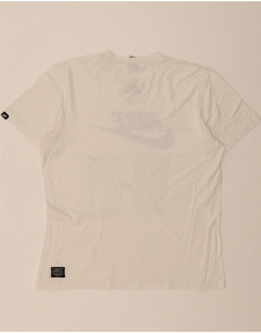 NIKE Mens Graphic T-Shirt Top UK 39/41 Medium White Vintage Nike and Second-Hand Nike from Messina Hembry 