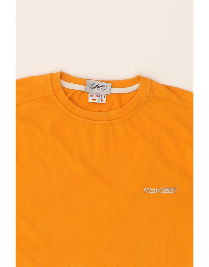 REEBOK Mens T-Shirt Top Small Orange Cotton Vintage Reebok and Second-Hand Reebok from Messina Hembry 