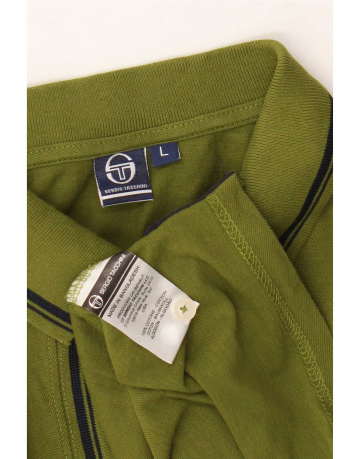 Sergio Tacchini Herre poloskjorte Stor Khaki Bomuld