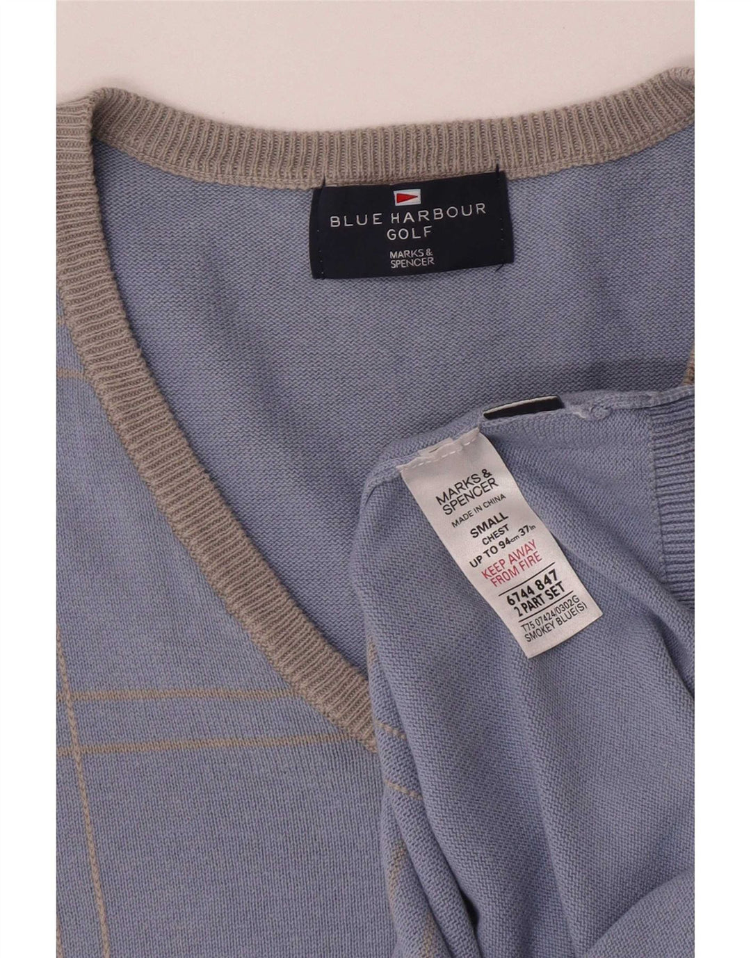 Marks & Spencer Herre Golfvest Tank Top Lille Blå Bomuld