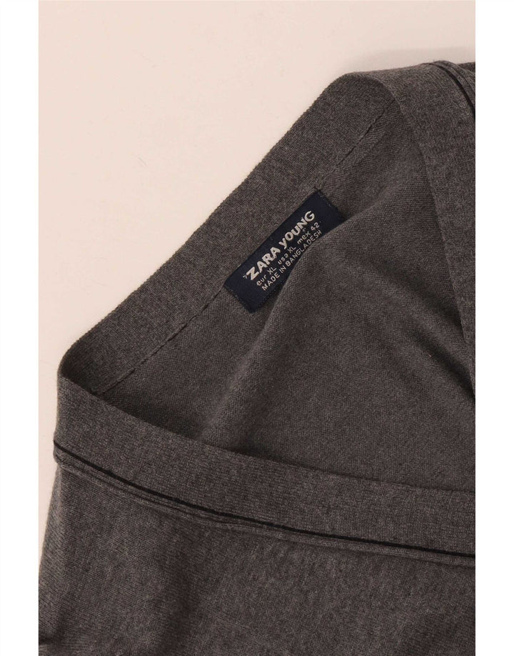 Zara Herre Cardigan Sweater XL Grå