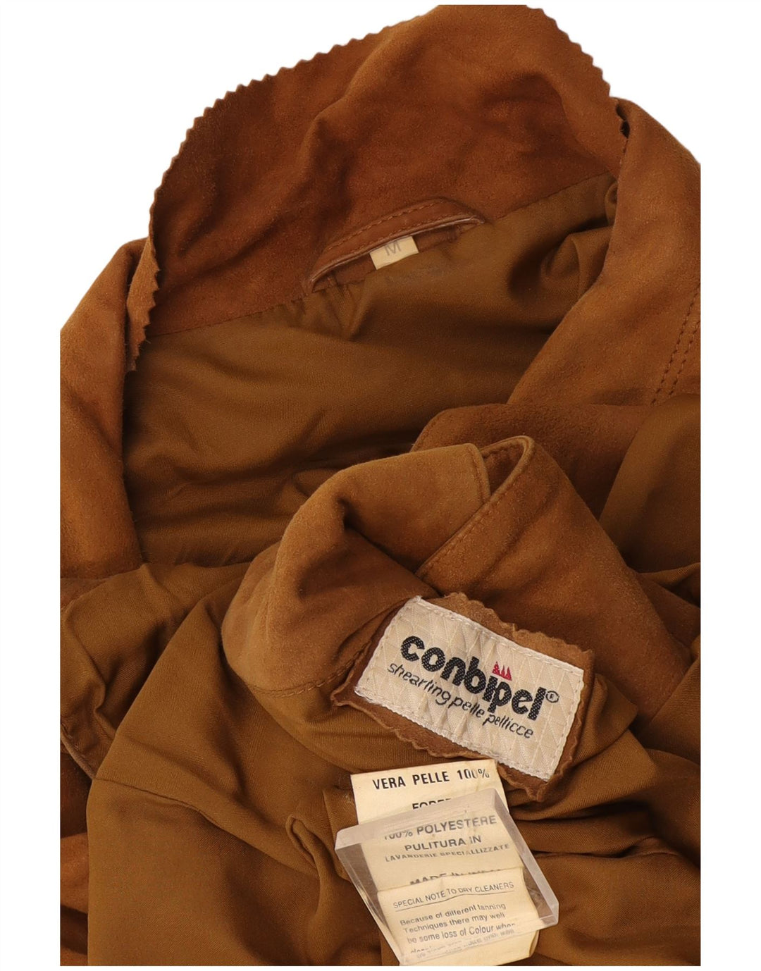 Conbipel Dame Ruskind 3 Button Blazer Jacket UK 14 Medium Brown Læder