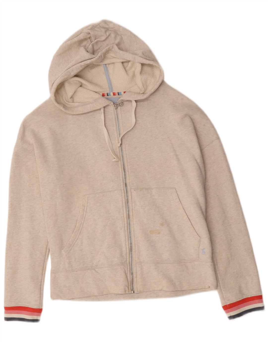 Joules Dame Oversized Hættetrøje Sweater UK 10 Small Beige Polyester