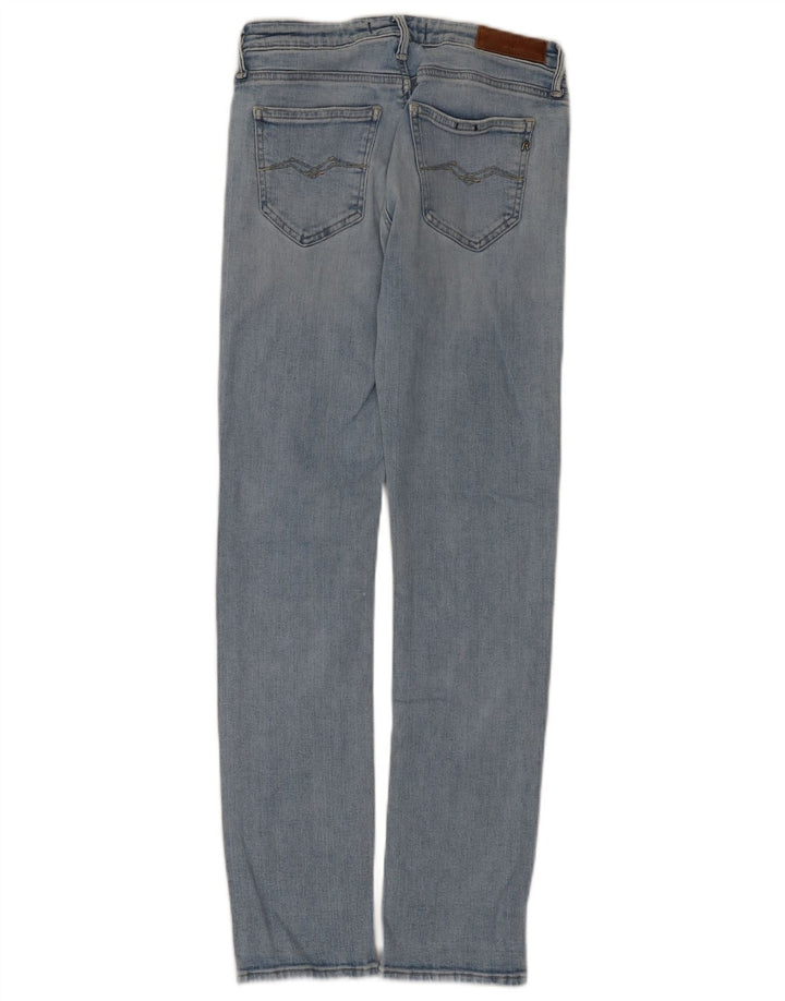 Replay Dame Slim Jeans W27 L30 Blå Bomuld