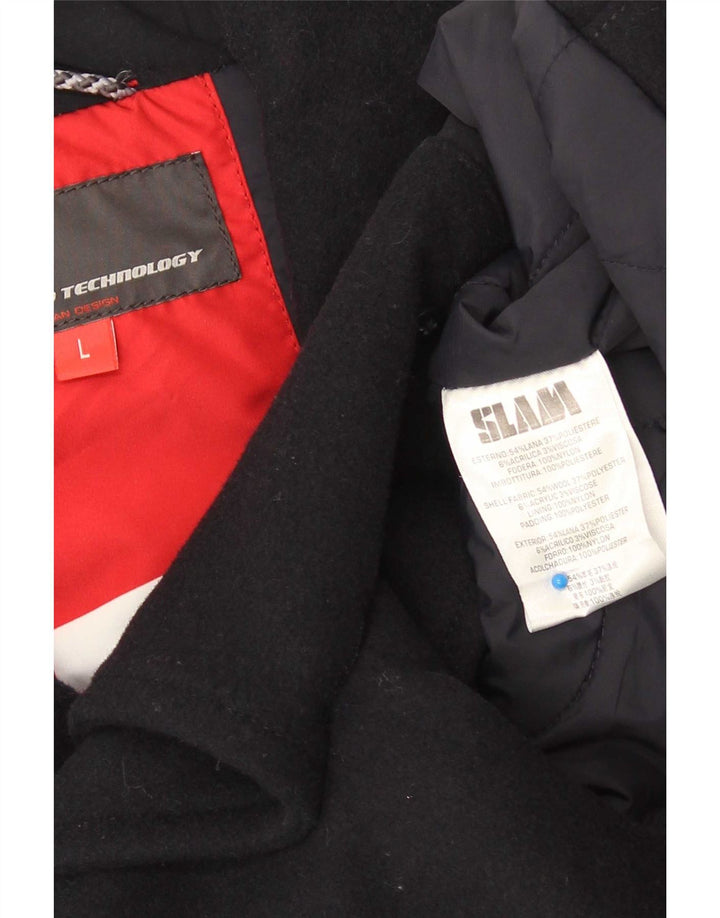 Slam Herre Pea Coat UK 40 Large Navy Blue Wool