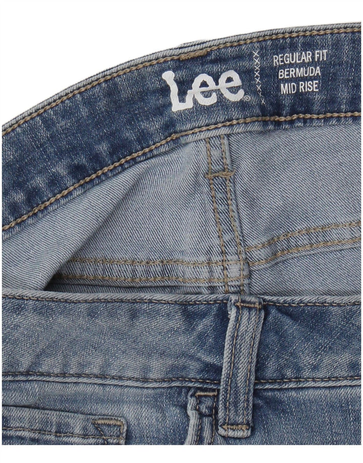 LEE Womens Regular Fit Mid Rise Bermuda-denimshorts W34 Large Blue