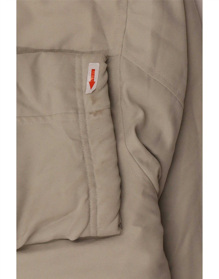 Vintage Bomber Jacket UK 42 XL Beige Colourblock Polyester