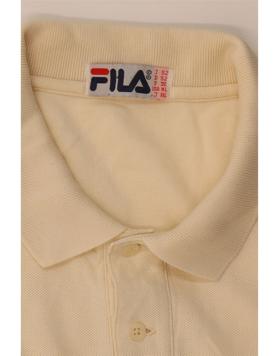 Fila Herre Polo Shirt IT 52 Stor Gul
