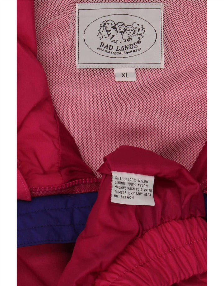 Bad Lands Regnjakke til mænd UK 42 XL Pink Colourblock Nylon