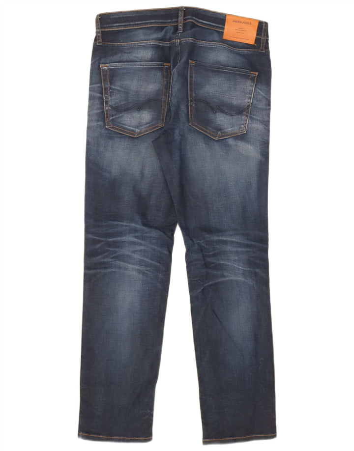 Jack & Jones Herre Tim Slim Straight Jeans W33 L30 Marineblå
