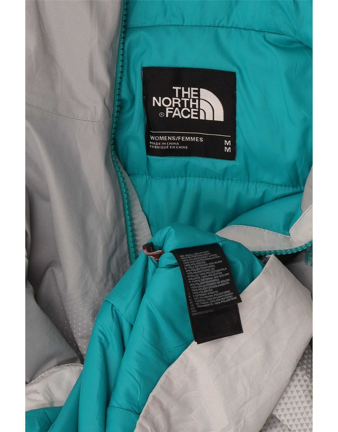 The North Face Regnjakke med hætte til kvinder UK 14 Medium Grey Colourblock