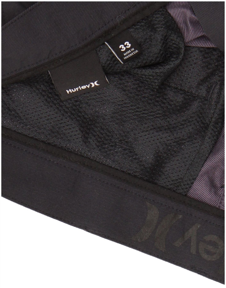 HURLEY Mens Dri Fit Chino Shorts W33 Medium Navy Blue Nylon