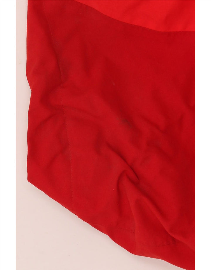 Adidas Regnjakke med hætte til mænd UK 42/44 Large Red Colourblock Polyester