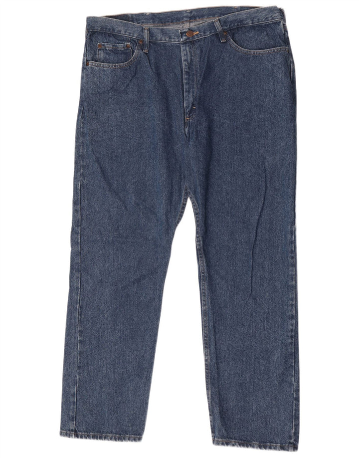 Wrangler Herre Regular Fit Straight Jeans W40 L30 Blå Bomuld