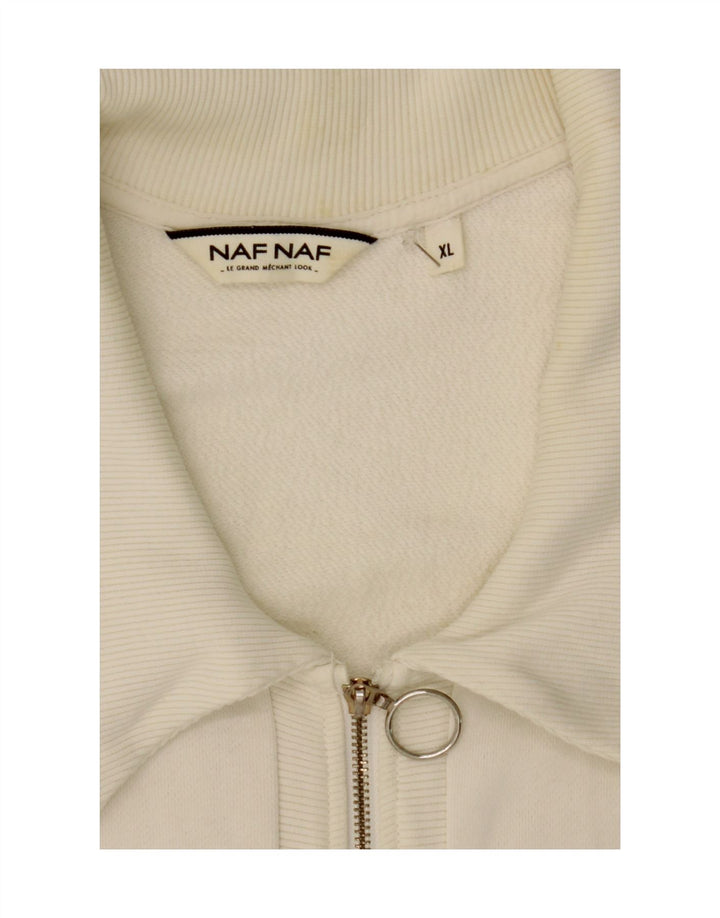 NAF NAF Womens A-Line Dress UK 18 XL White Vintage Naf Naf and Second-Hand Naf Naf from Messina Hembry 