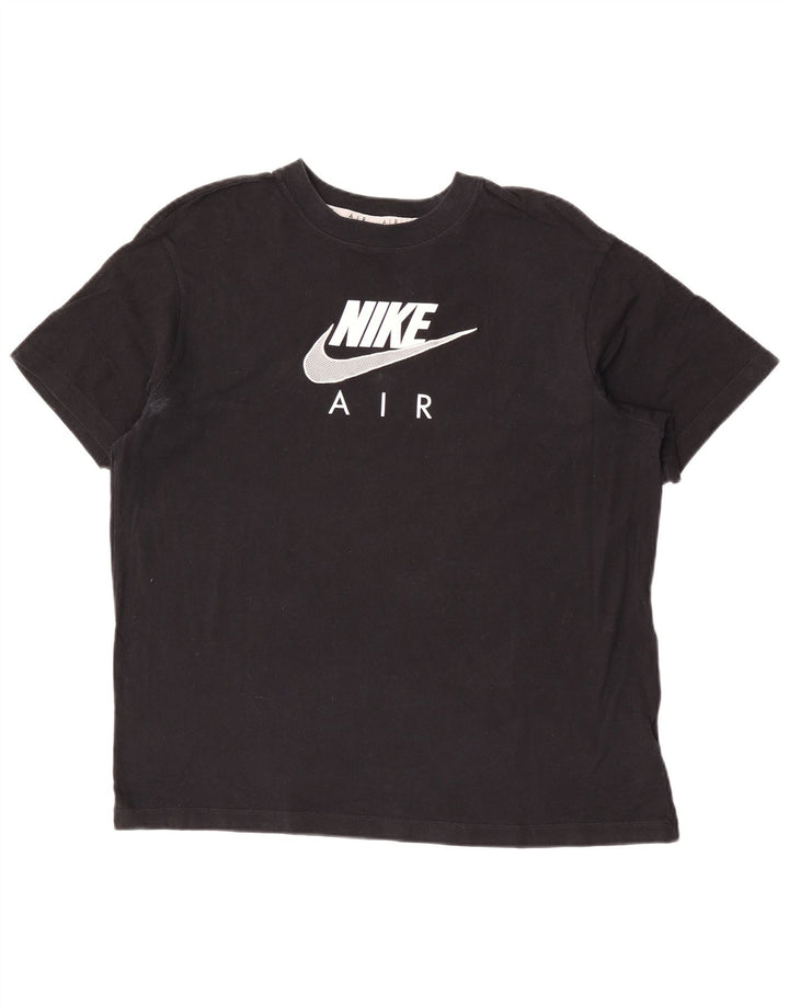 Nike Herre grafisk T-shirt Top Medium Sort Bomuld