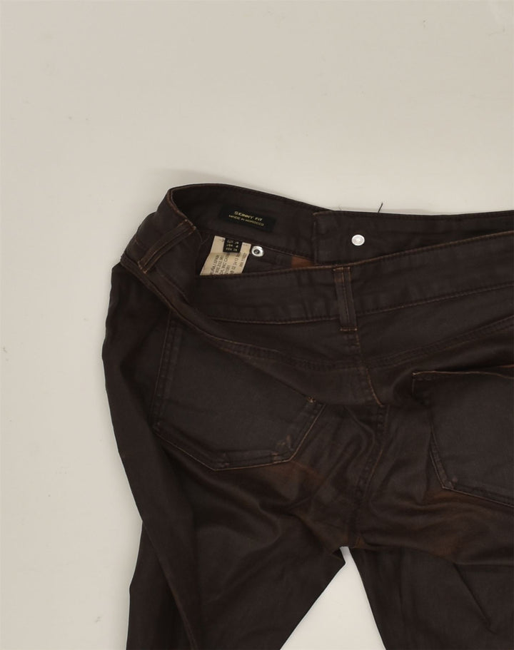 MASSIMO DUTTI Womens Skinny Jeans US 4 Small W27 L29 Brown Cotton | Vintage Massimo Dutti | Thrift | Second-Hand Massimo Dutti | Used Clothing | Messina Hembry 