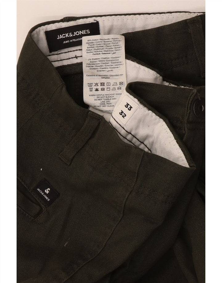 Jack & Jones Herre Slim Cargo Bukser W33 L32 Grøn Bomuld