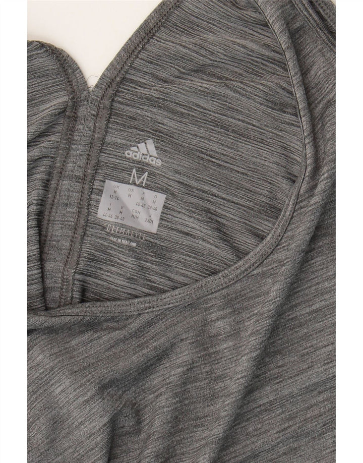 ADIDAS Womens Climalite Vest Top UK 12/14 Medium Grey Vintage Adidas and Second-Hand Adidas from Messina Hembry 