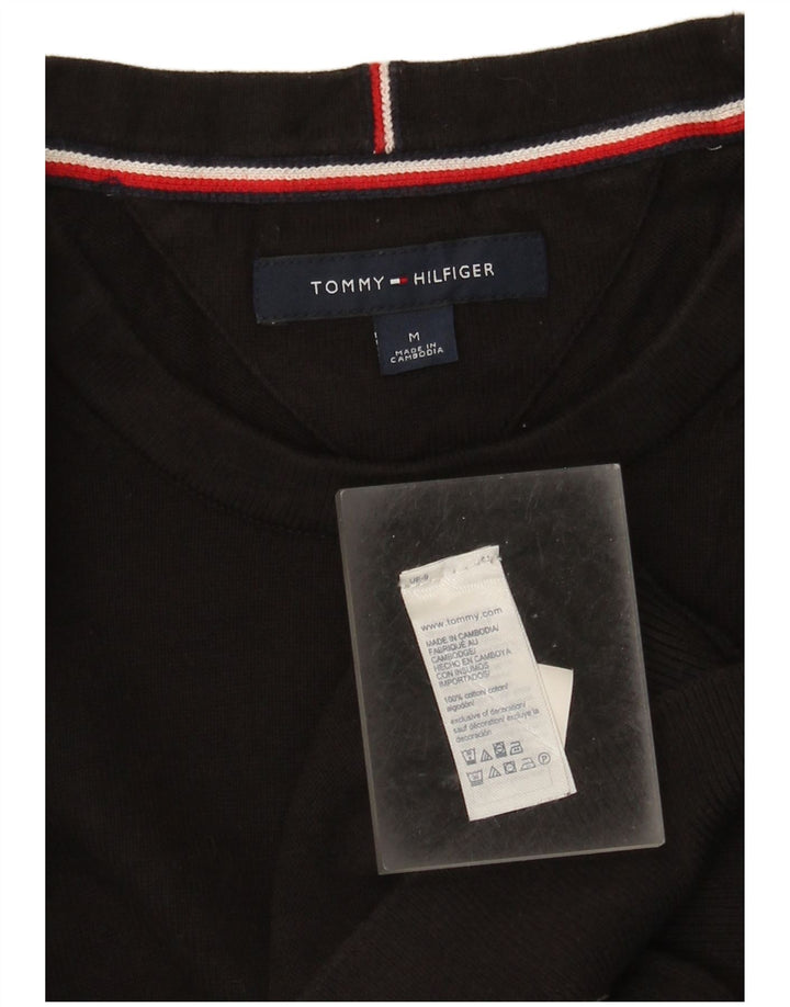 Tommy Hilfiger Herre Crew Neck Jumper Sweater Medium Sort Bomuld