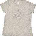 PUMA Womens Graphic T-Shirt Top UK 16 Large Grey Cotton | Vintage Puma | Thrift | Second-Hand Puma | Used Clothing | Messina Hembry 