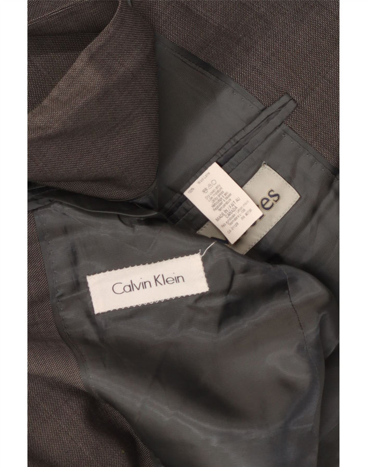 Calvin Klein Herre 2-knaps blazerjakke UK 36 Lille grå uld