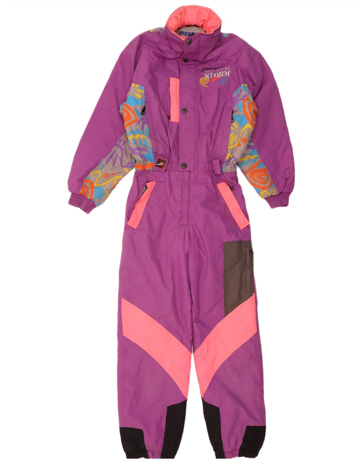 Diadora Dame Hætte Oversized Ski Jumpsuit UK 14 Medium Lilla Polyester