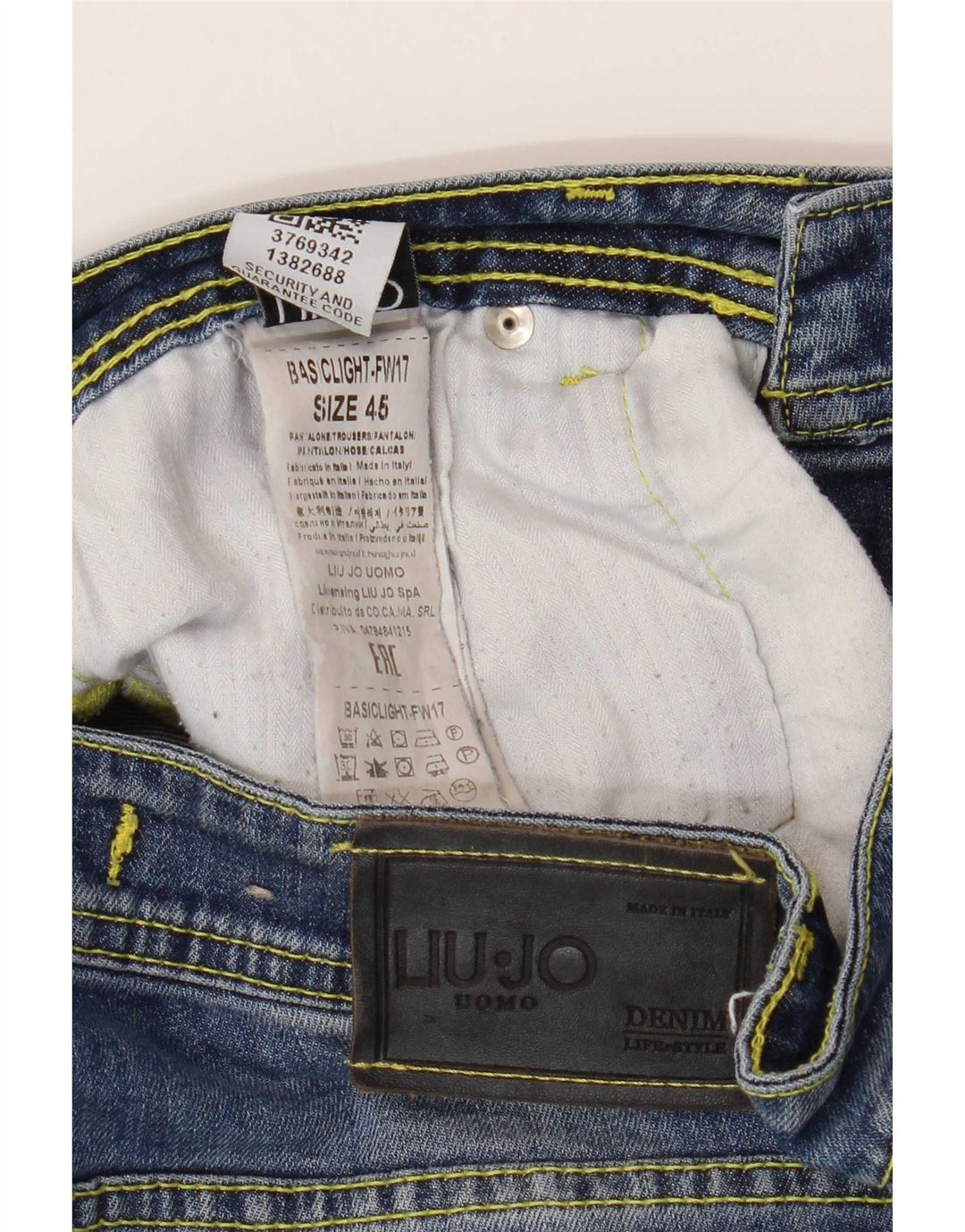 Liu Jo Herre Slim Jeans IT 45 Small W30 L30 Blå Bomuld