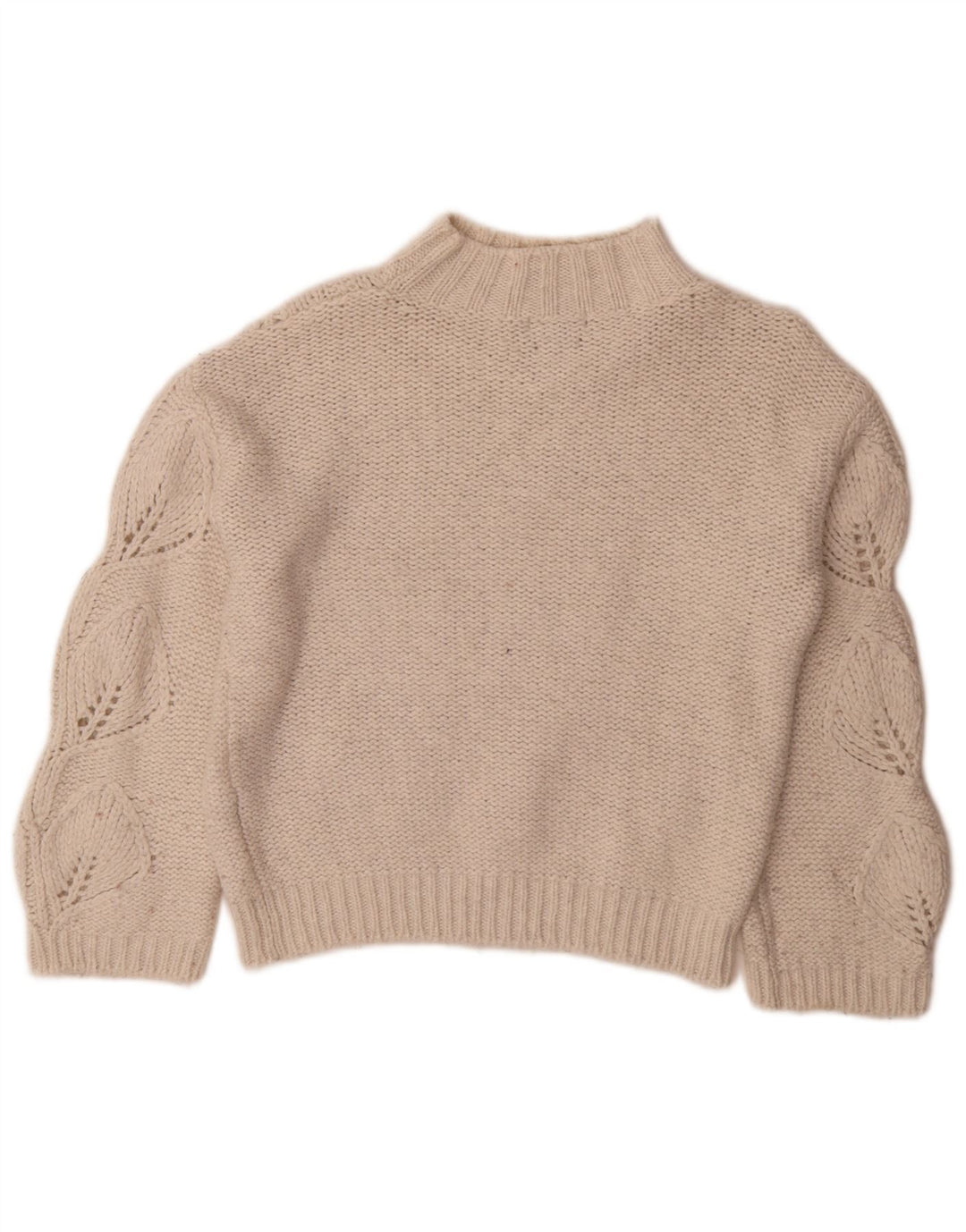 Massimo Dutti Dame Turtle Neck Jumper Sweater UK 4 XS Off White