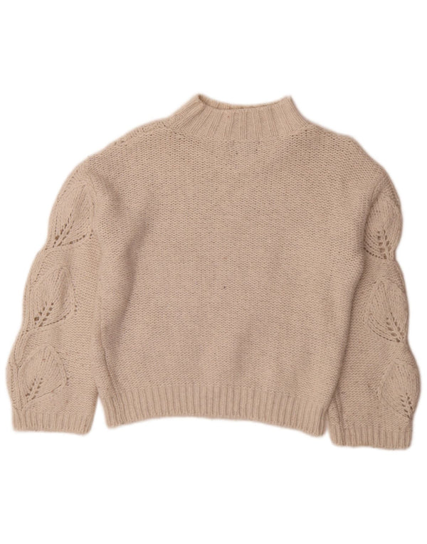 Massimo Dutti Dame Turtle Neck Jumper Sweater UK 4 XS Off White