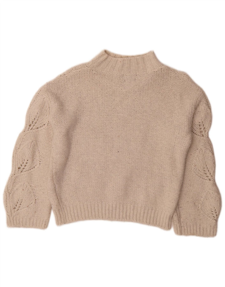 Massimo Dutti Dame Turtle Neck Jumper Sweater UK 4 XS Off White