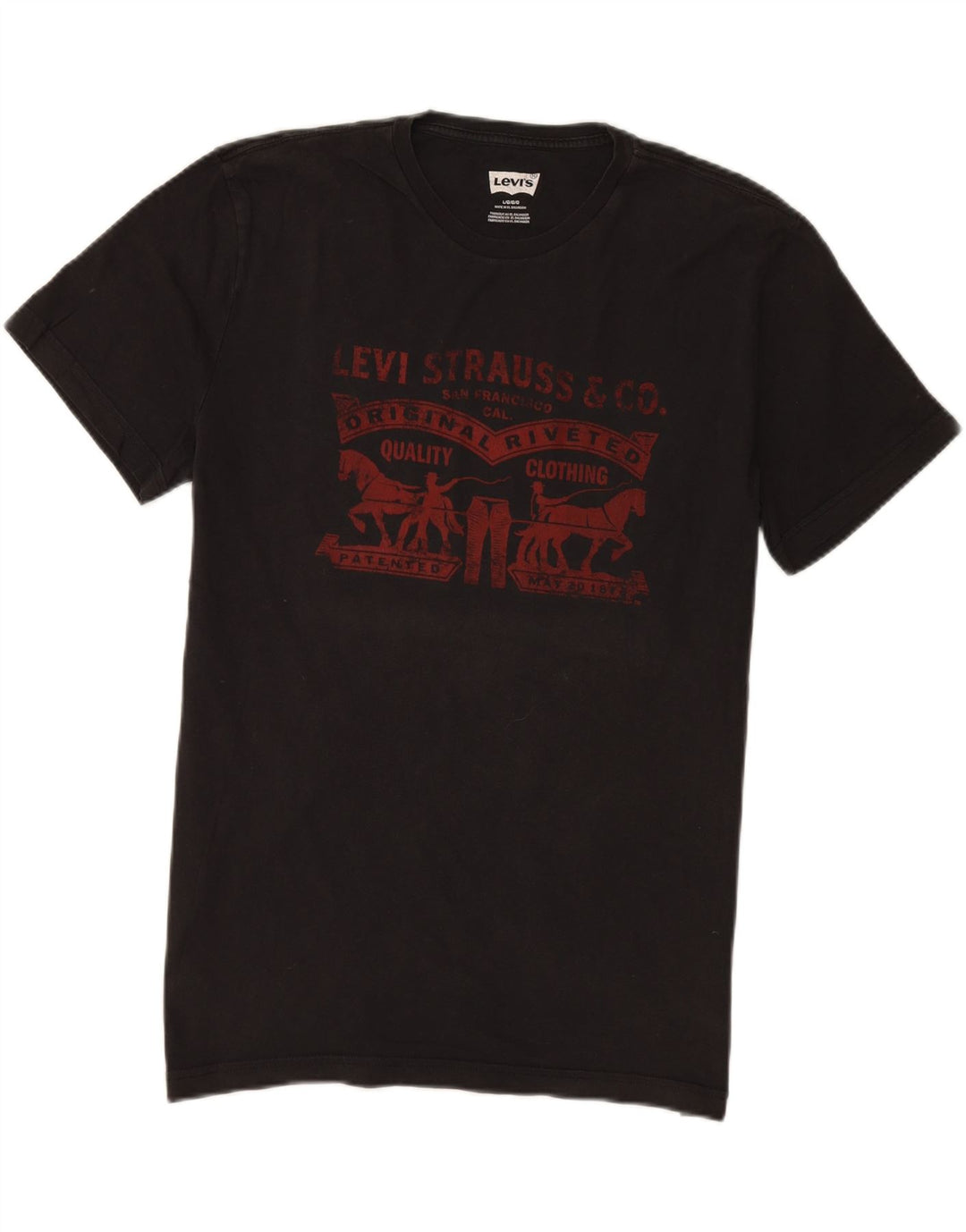 Levi's Herre grafisk T-shirt Top Stor sort bomuld