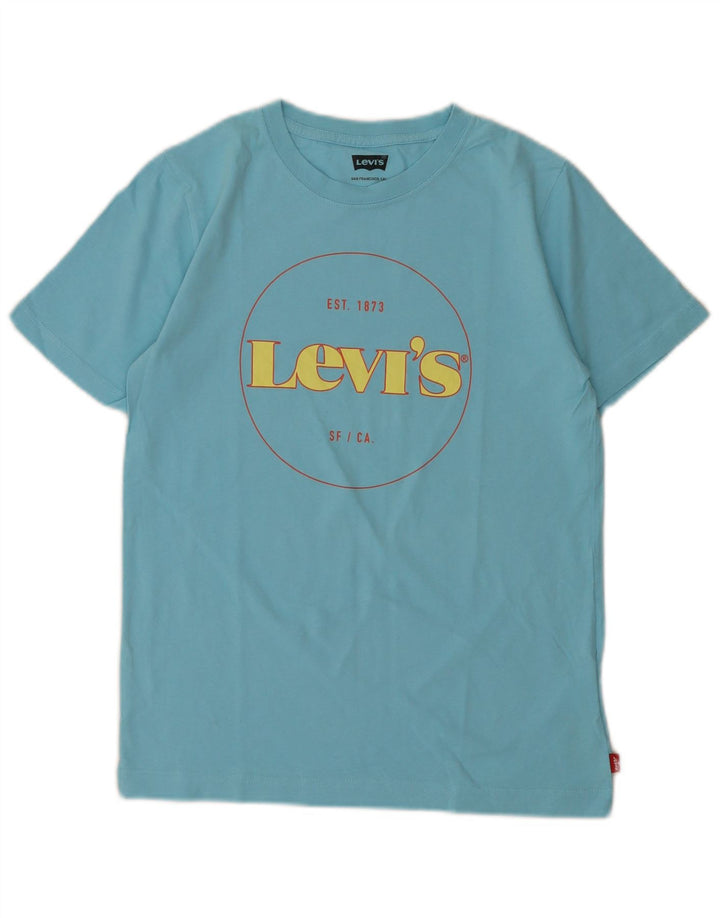 Levi's Boys Grafisk T-Shirt Top 13-14 år Blå Bomuld