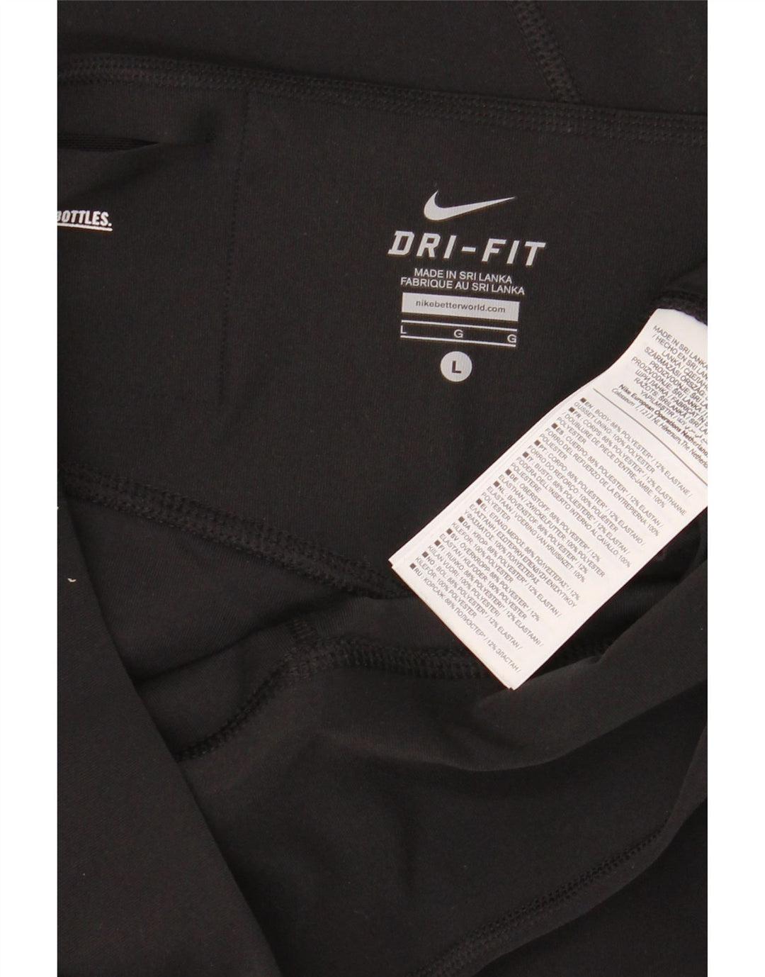 NIKE Dri Fit træningsdragtsbukser til kvinder UK 14 Stor sort polyester