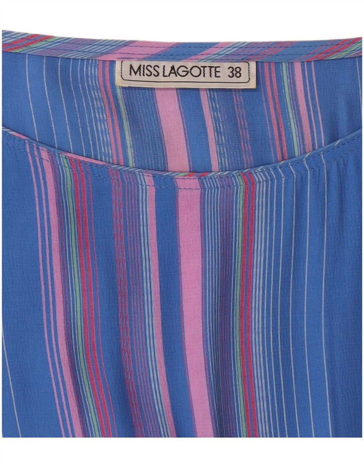 MISS LAGOTTE Womens Batwing Maxi Dress EU 38 Medium Blue Striped