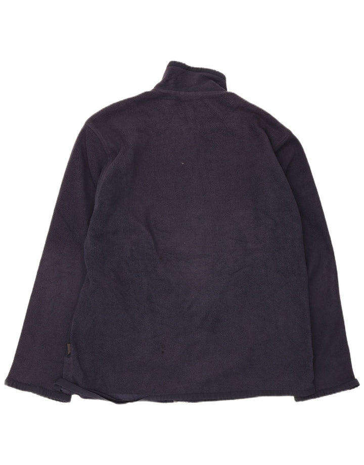 Adidas Fleecejakke til mænd UK 42/44 Large Navy Blue Polyester