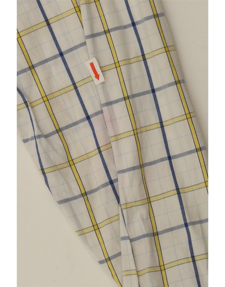 IZOD Mens Shirt Large White Check Cotton Vintage Izod and Second-Hand Izod from Messina Hembry 
