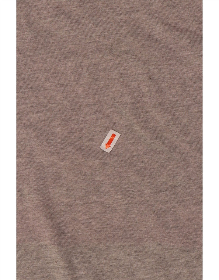 Adidas T-Shirt Top UK 12/14 Medium Grey Bomuld