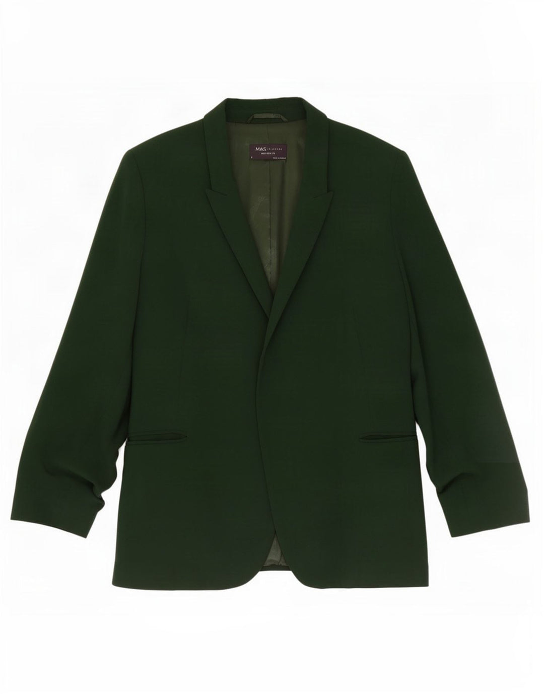Marks & Spencer Dame 3/4 ærmet åben blazerjakke UK 12 Medium Green