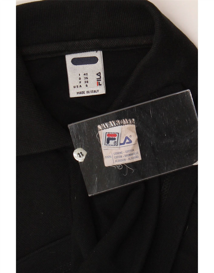 Fila ærmeløs poloshirt til kvinder IT 42 Medium Sort bomuld