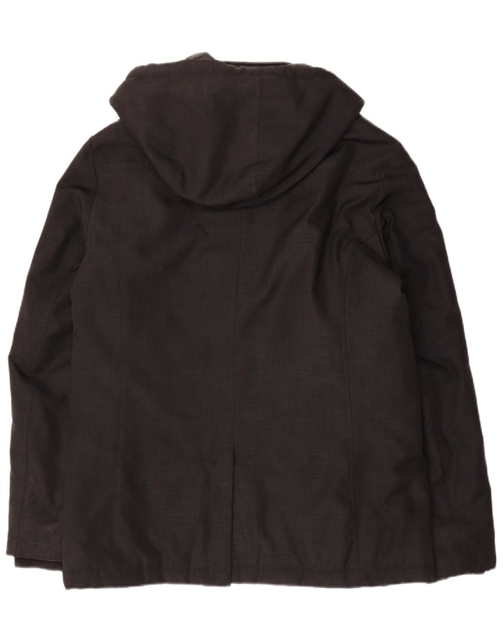 Reiss Herre hættepolstret jakke UK 42 XL Sort Polyester