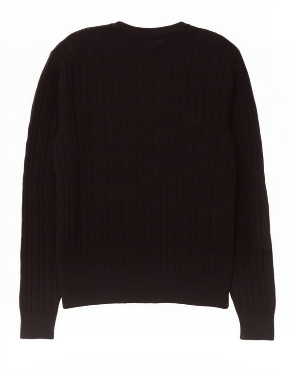 Jack Wills Herre Boat Neck Jumper Sweater Medium Sort Nylon