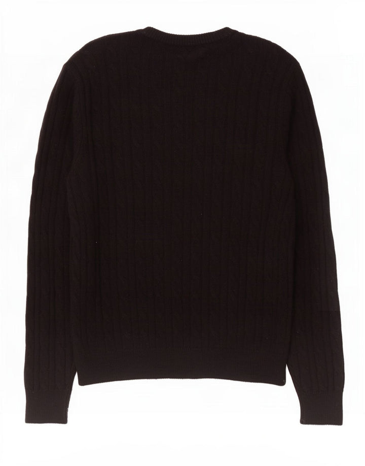 Jack Wills Herre Boat Neck Jumper Sweater Medium Sort Nylon