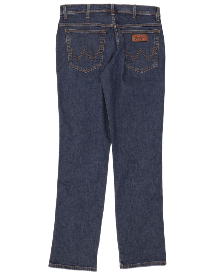 Wrangler Herre Texas Stretch Straight Jeans W35 L34 Blå Bomuld