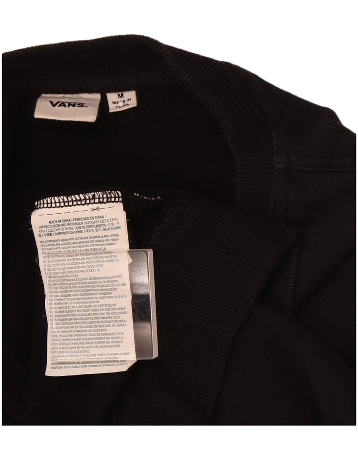 VANS Womens Graphic Sweatshirt Jumper UK 14 Medium Black Colourblock