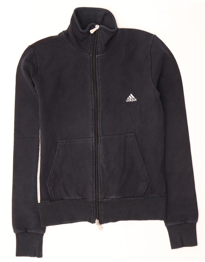 Adidas træningsdragt topjakke til kvinder UK 10 Lille sort bomuld