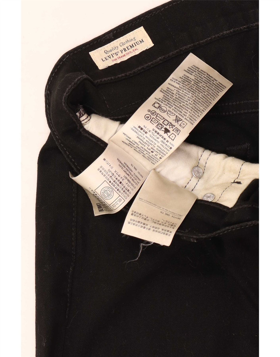 Levi's Herre 511 Slim Jeans W31 L34 Sort Bomuld