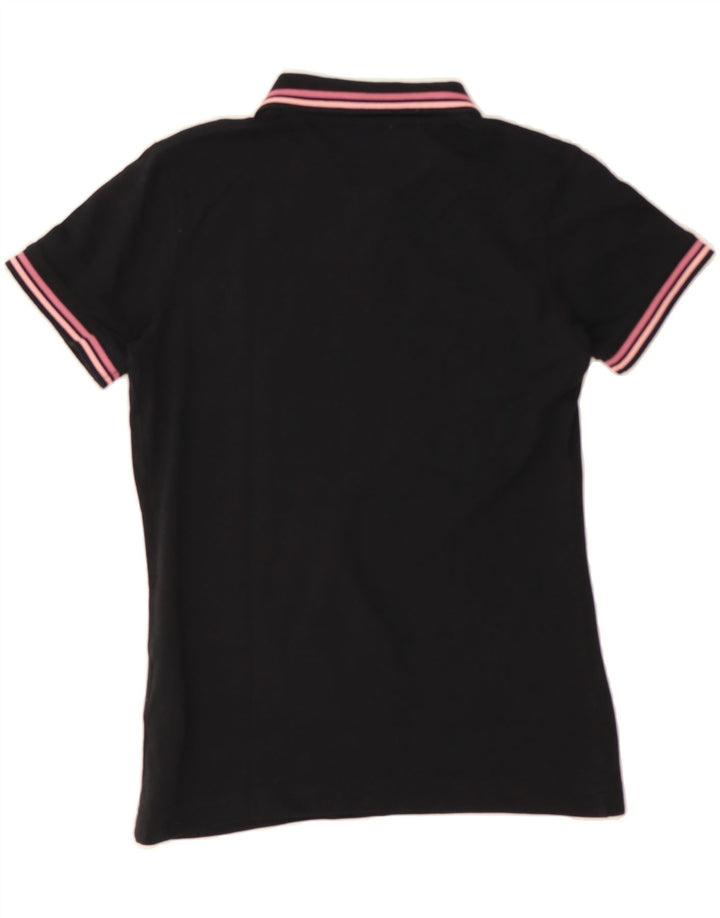 KAPPA Womens Polo Shirt UK 14 Large Black Cotton Vintage Kappa and Second-Hand Kappa from Messina Hembry 