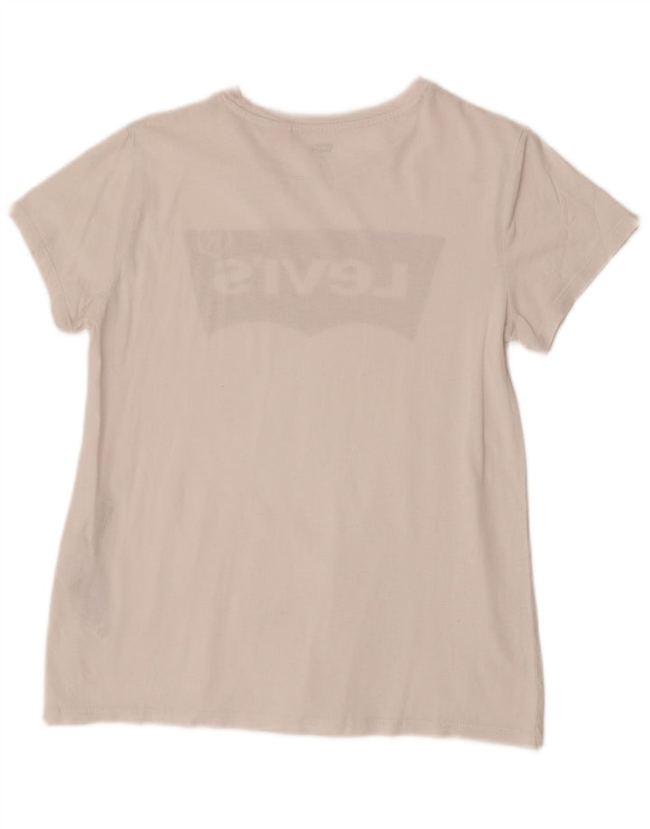 Levi's Grafisk T-shirt top til kvinder DK 10 Lille hvid bomuld