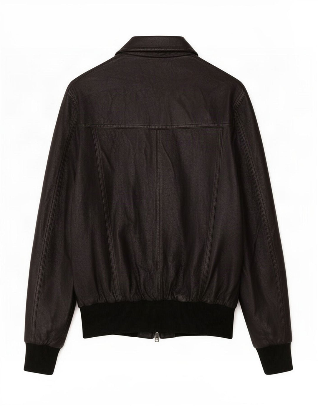 Vintage dame læderjakke IT 48 XL Sort